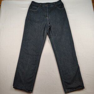 Woolrich Flannel Lined Blue Denim High Rise Jeans Womens 12